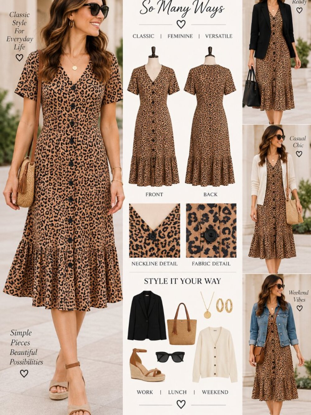 NWOT Lane Bryant Animal Print Midi Dress | Size 16